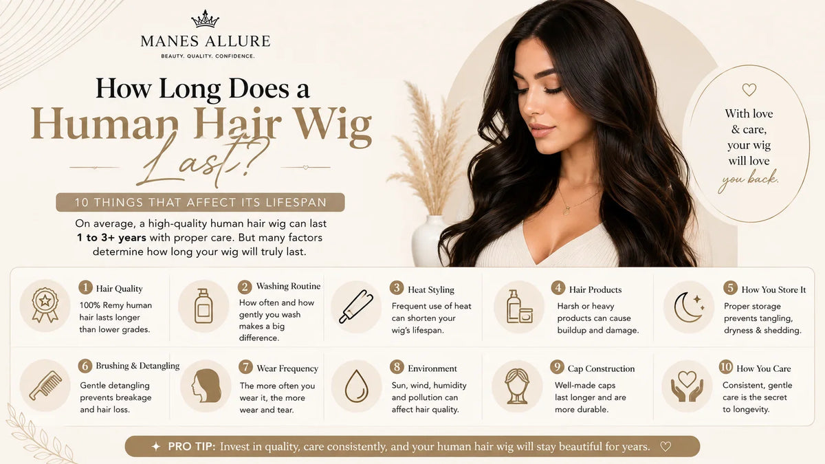 How Long Does a Human Hair Wig Last? 10 Things That Affect Its Lifespan