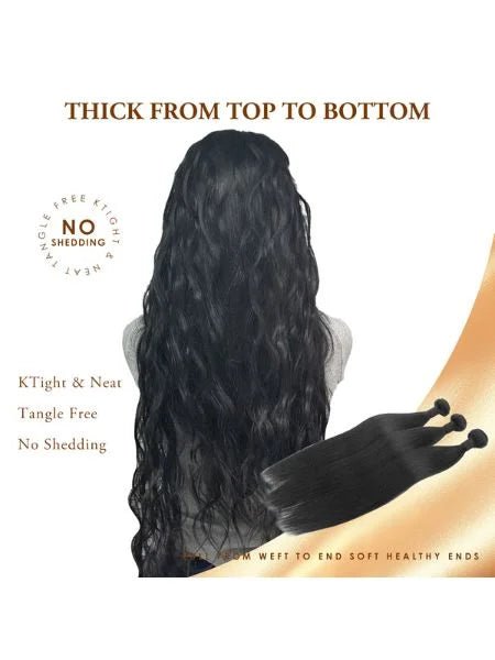 12A Straight Human Hair Brazilian Remy Extension - WIGZU