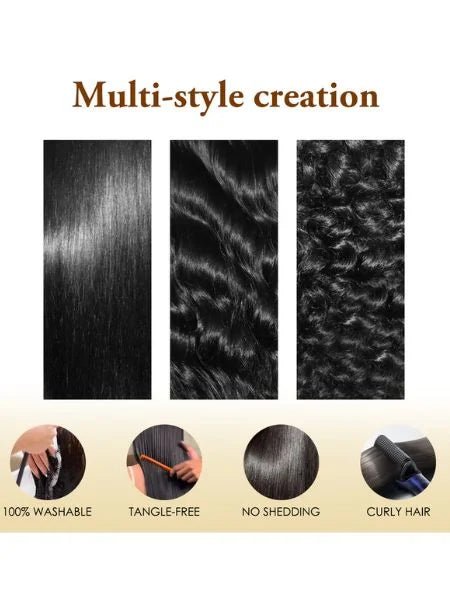 12A Straight Human Hair Brazilian Remy Extension - WIGZU