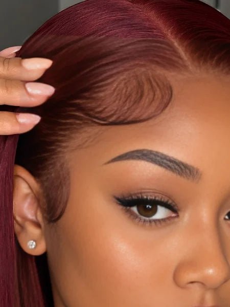 13x4 HD Lace Reddish Brown Glueless Frontal Wig - WIGZU