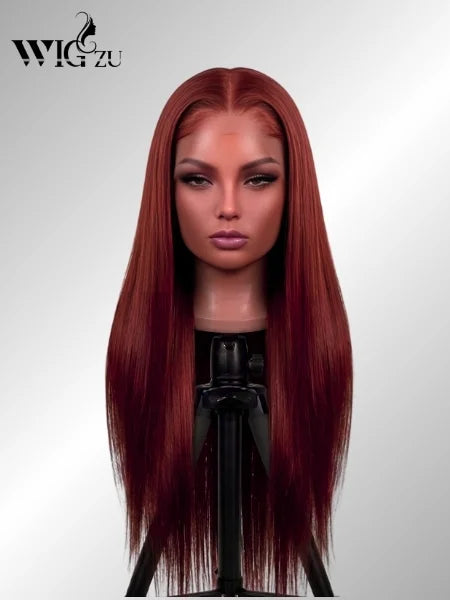 13x4 HD Lace Reddish Brown Glueless Frontal Wig
