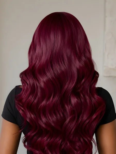 13x6 HD Lace Burgundy 99J Glueless Frontal Wig - WIGZU