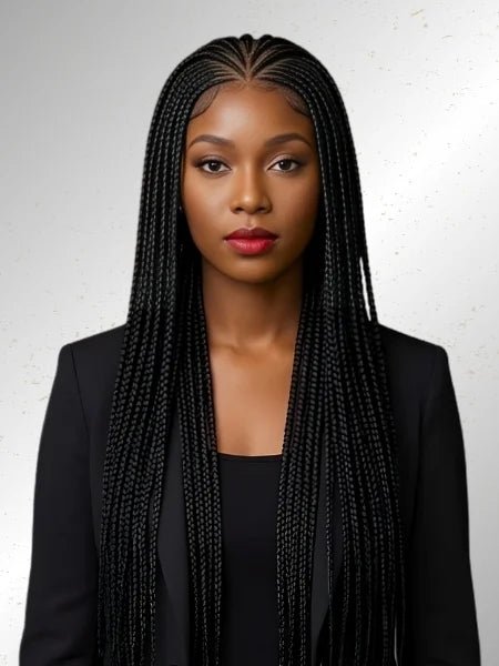 13x6 HD Lace Glueless Braided Frontal Wig - WIGZU