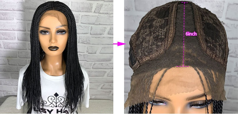 13x6 HD Lace Glueless Braided Frontal Wig