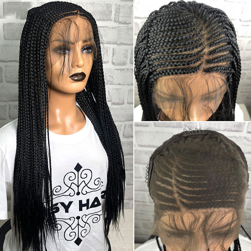 13x6 HD Lace Glueless Braided Frontal Wig