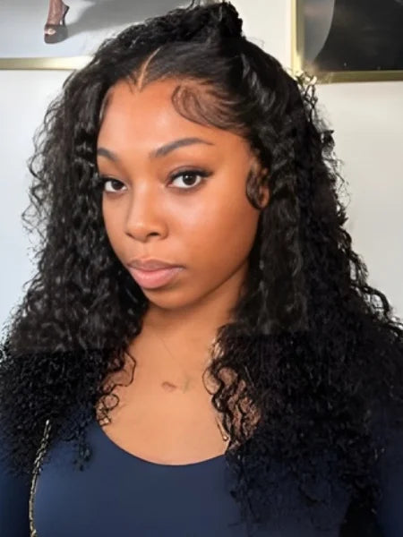 Curly Short Bob 13x4 HD Lace Frontal Wig 180% Density