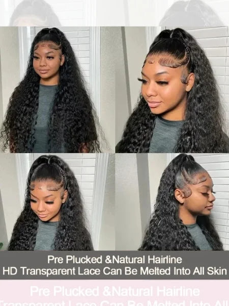300% Density Curly HD Lace Front Human Hair Wig