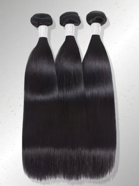 Brazilian Bone Straight Virgin Human Hair Extension, Double Weft