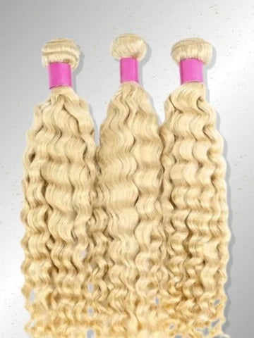 613 Blonde Deep Wave Unprocessed Human Hair Extension Bundles | Wigzu