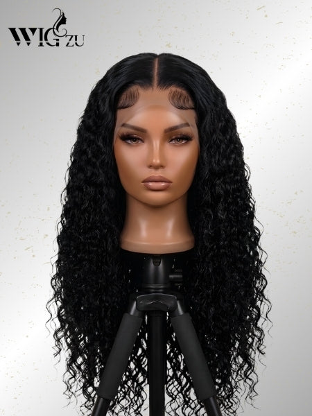 210% Density V-Part Curly Human Hair Glueless Wig