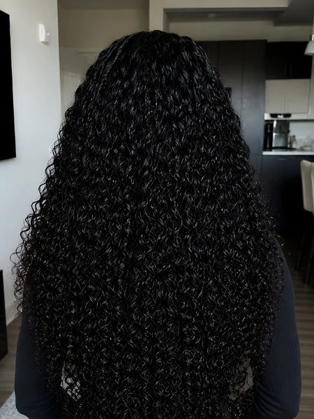 200% Density Curly HD Lace Front Human Hair Wig - WIGZU