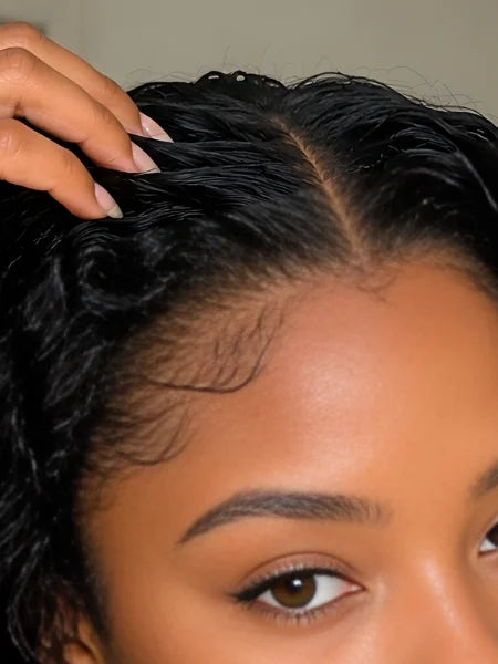 Close-Up of 13x4 HD Lace Frontal Hairline - Jerry Curly Wig | Wigzu