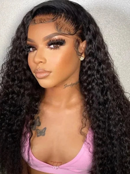 300% Density Curly HD Lace Front Human Hair Wig