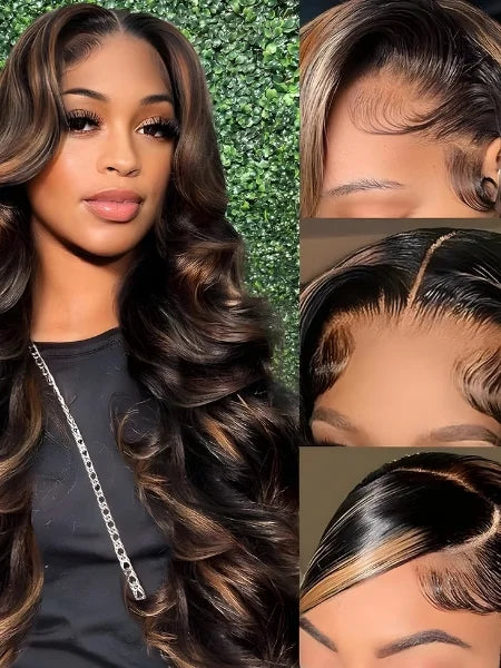 13x4 HD Lace Ombre Body Wave Glueless Wig