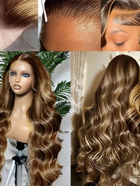 Glueless 13x4 HD Lace Frontal Ombre Body Wave 180% Density