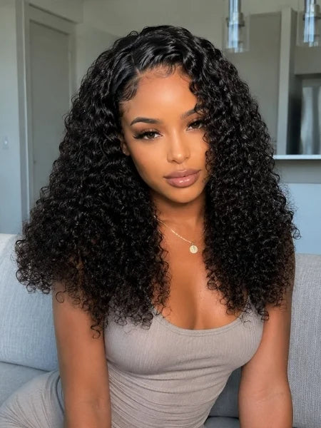3-in-1 Deep Wave Seamless Half Glueless Wig 220% Density