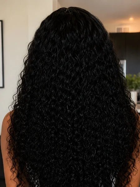 30"-40" Curly HD Lace Front Deep Wave Wig - WIGZU