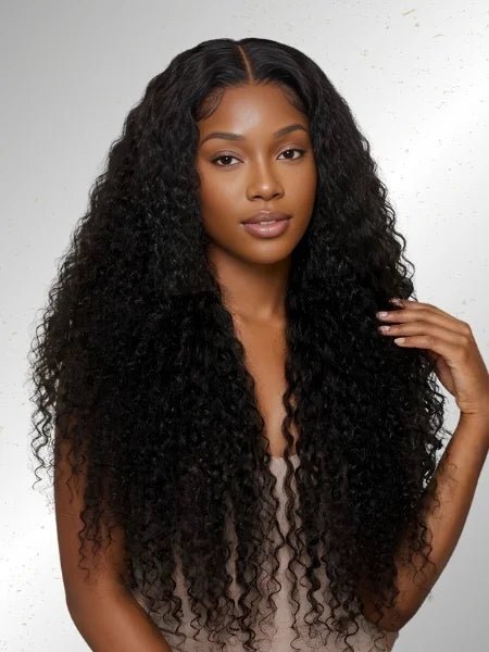 30"-40" Curly HD Lace Front Deep Wave Wig - WIGZU