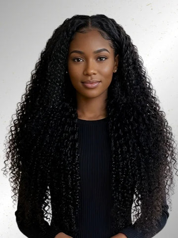 300% Density Curly HD Lace Front Human Hair Wig