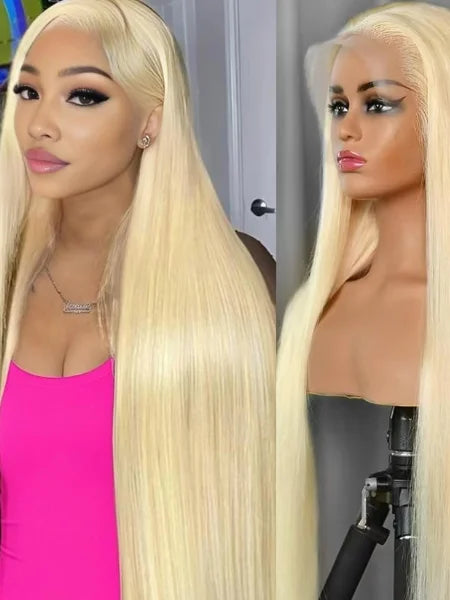 613 Honey Blonde Straight HD Lace Frontal Wig 200% Density