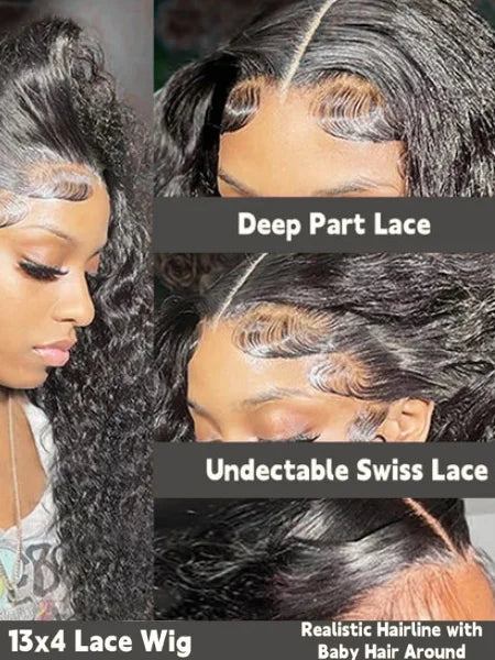 HD Lace Curly Water Wave Lace Wig 180% Density