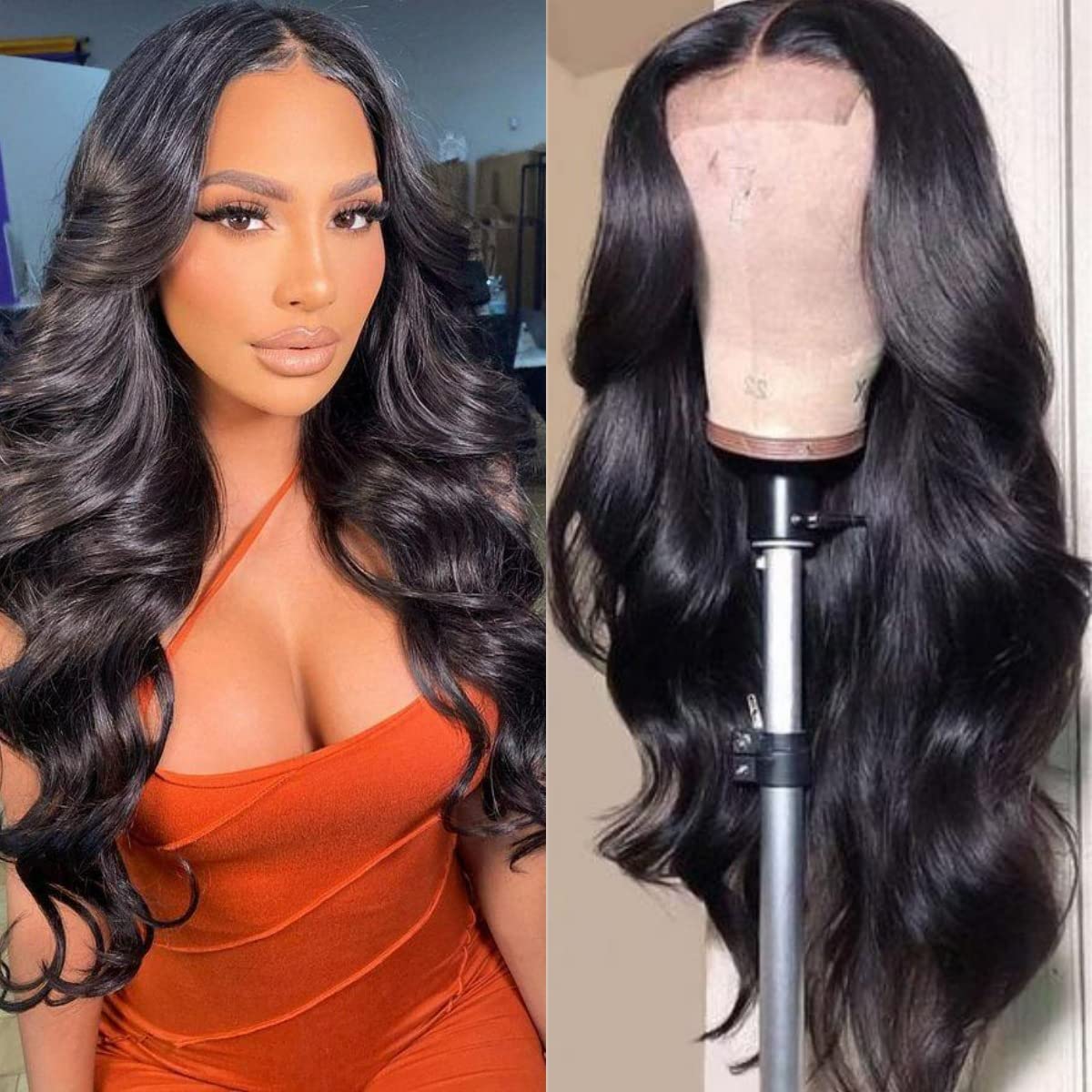200% Density Body Wave 4x7 Glueless HD Lace Wig