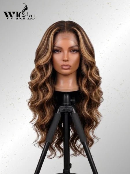 4/27 Honey Blonde Ombre Body Wave HD Lace Frontal Wig - WIGZU