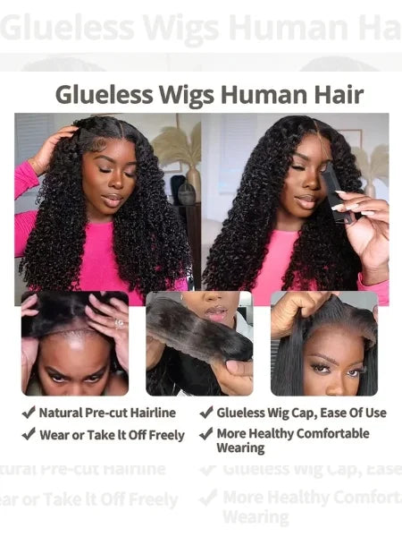 HD Lace Deep Curly Glueless Wig