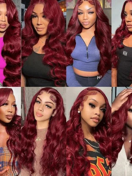 99J Burgundy Body Wave Wine Red Human Hair Extension