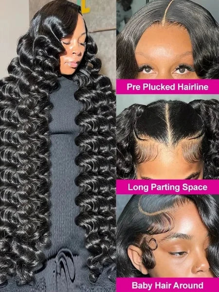 13x6 HD Lace Loose Deep Wave Wig 200% Density