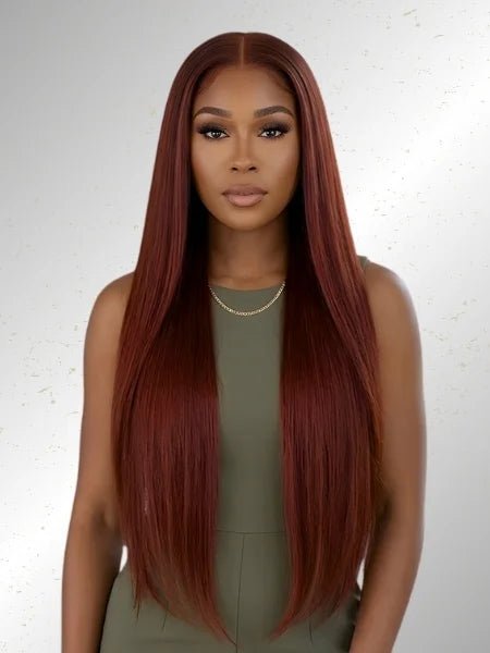 4x4 HD Lace Reddish Brown Glueless Closure Wig 150% Density - WIGZU