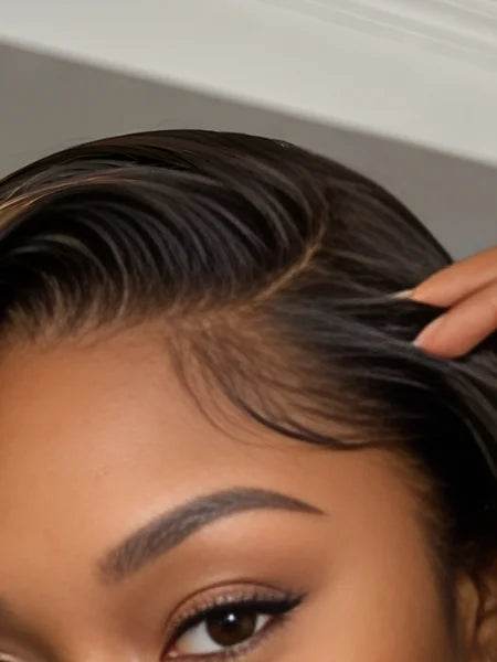 Close-Up of HD Lace Frontal Hairline - Ombre Body Wave Wig | Wigzu