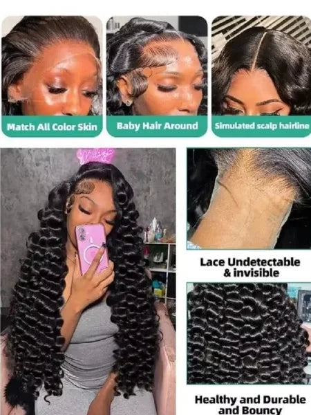 13x6 HD Lace Loose Deep Wave Wig 200% Density