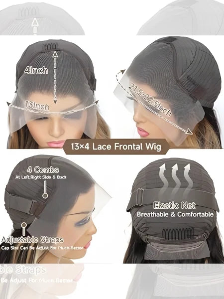13x4 HD Lace Ombre Body Wave Glueless Wig