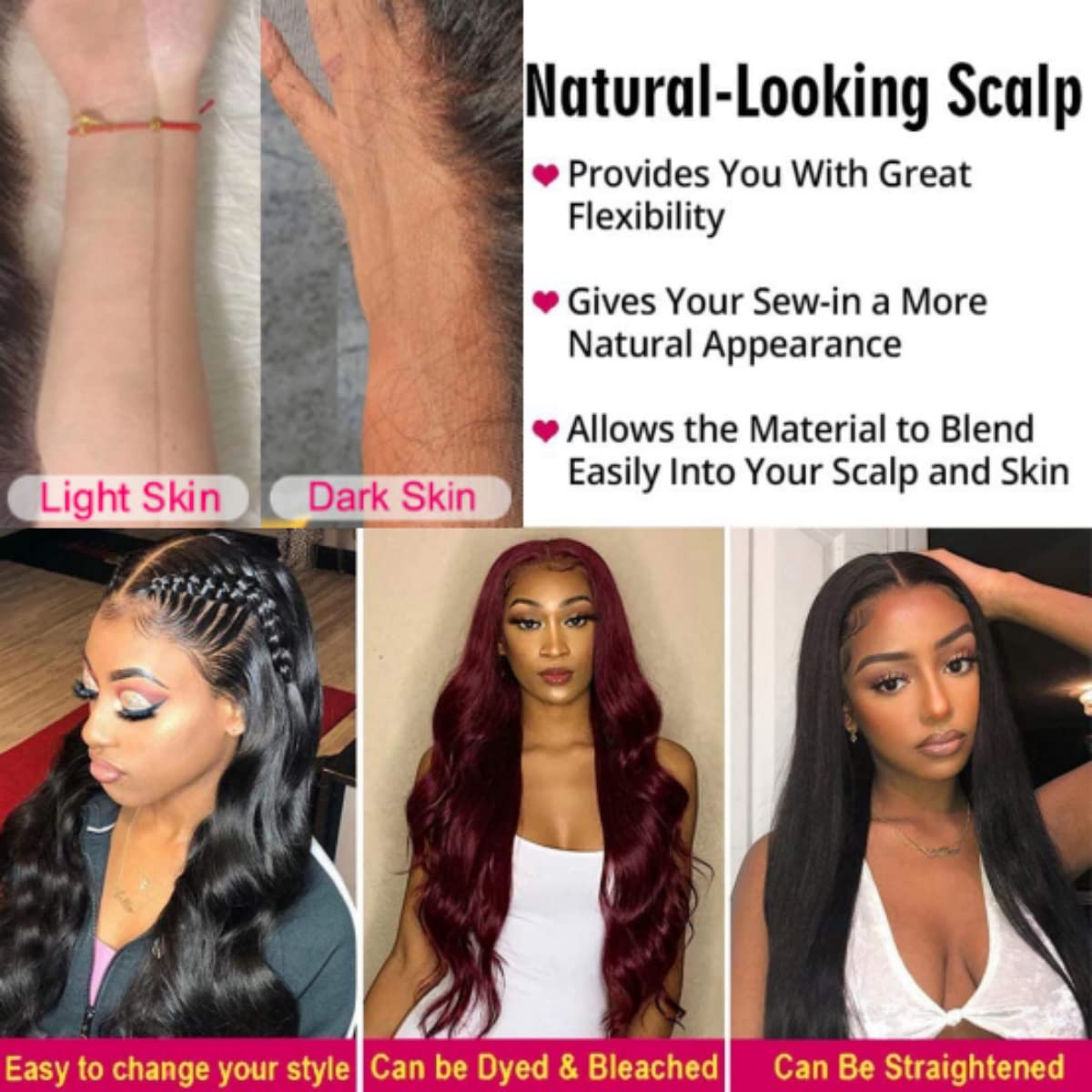 200% Density Body Wave 4x7 Glueless HD Lace Wig
