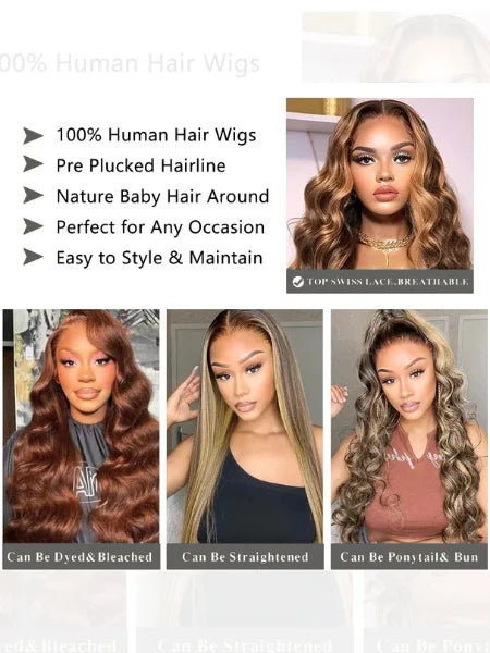 Glueless 13x4 HD Lace Frontal Ombre Body Wave 180% Density