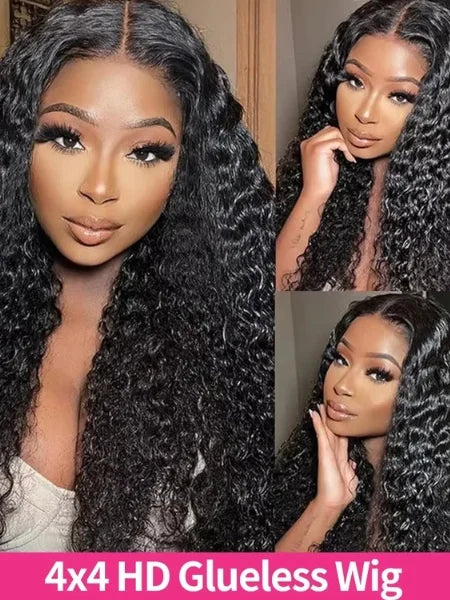 Deep Wave HD Glueless Lace Wig 220% Density