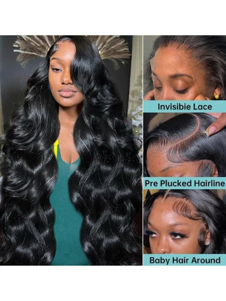 Body Wave HD Lace Frontal Glueless Wig 200% Density