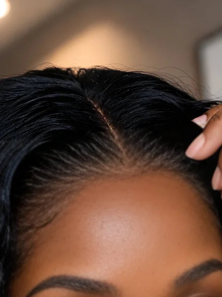 Close-Up of HD Lace Frontal Hairline - Deep Wave Wig | Wigzu