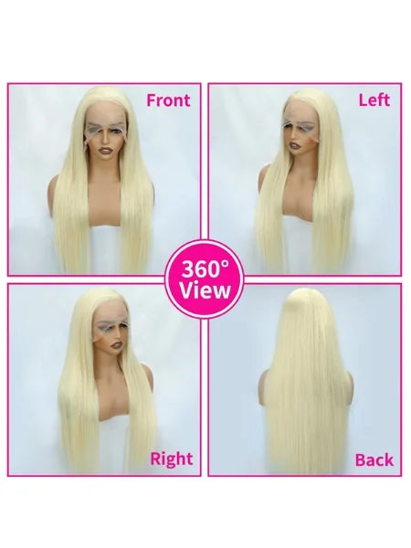 613 Honey Blonde Straight HD Lace Frontal Wig 200% Density