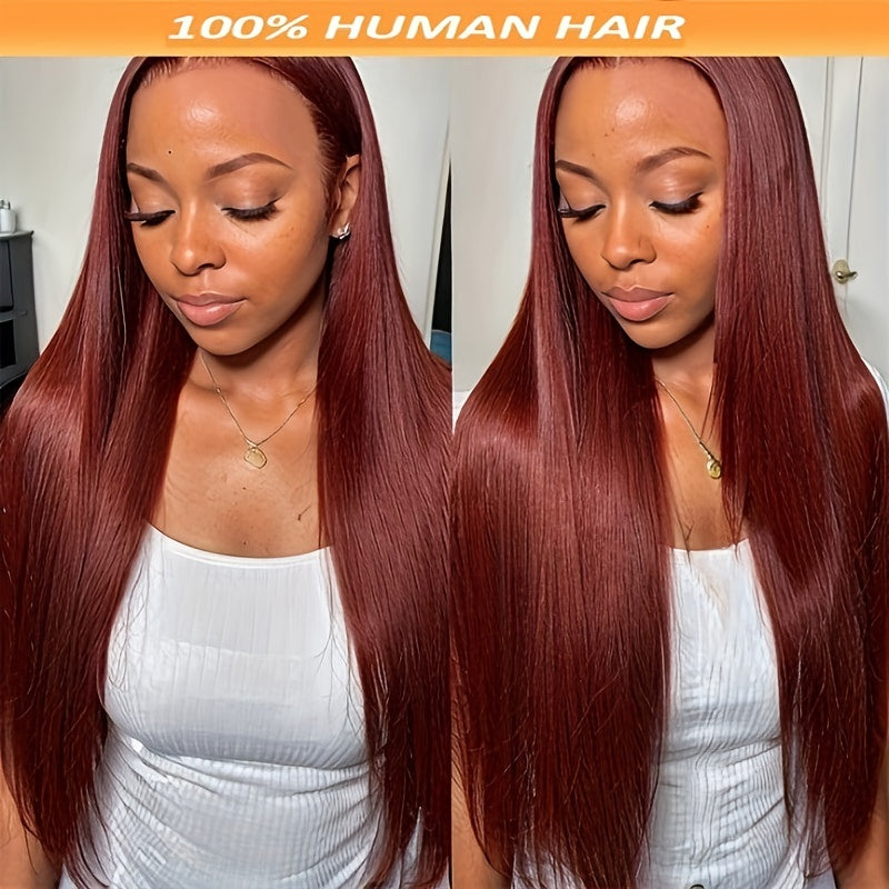 13x4 HD Lace Reddish Brown Glueless Frontal Wig