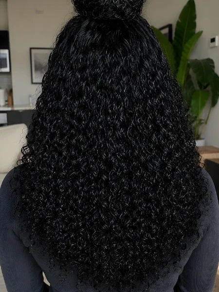 Back View of Curly Short Bob 13x4 HD Lace Frontal Wig | Wigzu