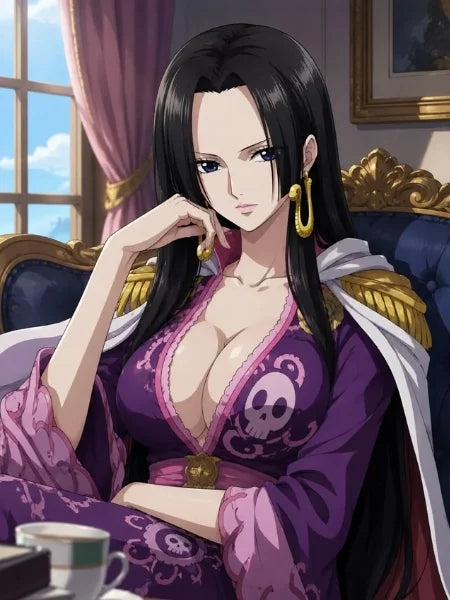 Boa Hancock Black Cosplay Wigs