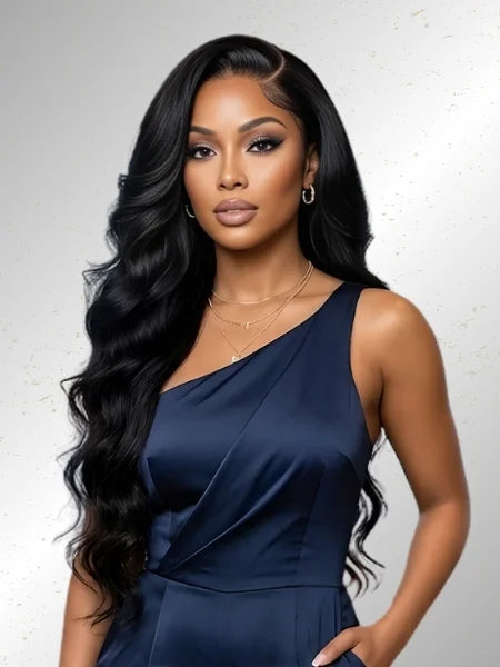 Body Wave HD Lace Frontal Glueless Wig 200% Density - Front View | Wigzu