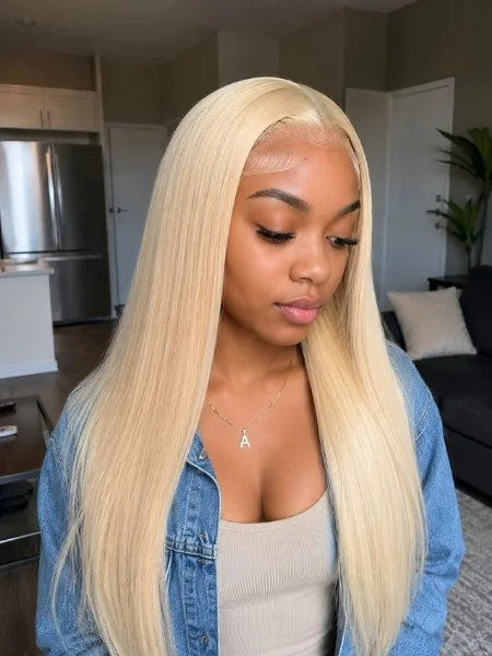Brazilian Hair 613 Blonde Straight HD Lace Front Wig