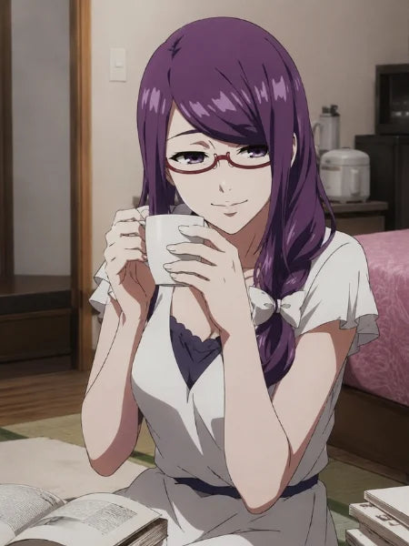 Guru Rize Kamishiro Long Curly Purple Cosplay Wig