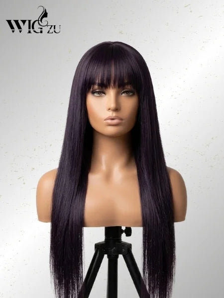 Hinata Hyuuga Dark Blue Long Straight Blunt Bangs Cosplay Wig