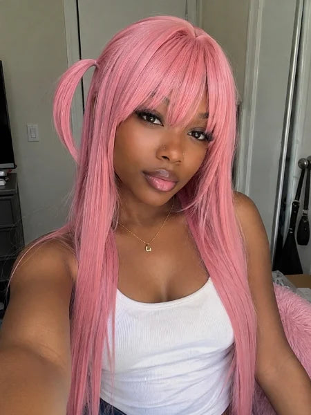 Hitori Gotoh Straight Pink Wig Cosplay Wigs