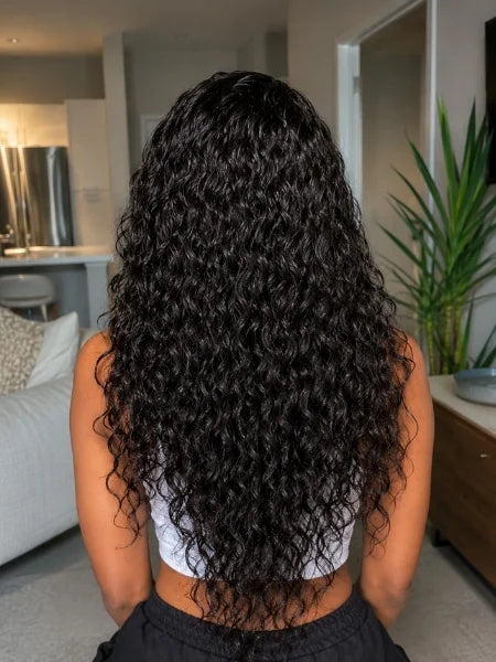 Human Hair Deep Curly Wave HD Lace Front Wig 