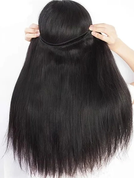 Close-Up of Silky Straight Brazilian Human Hair Bundle Weft | Wigzu